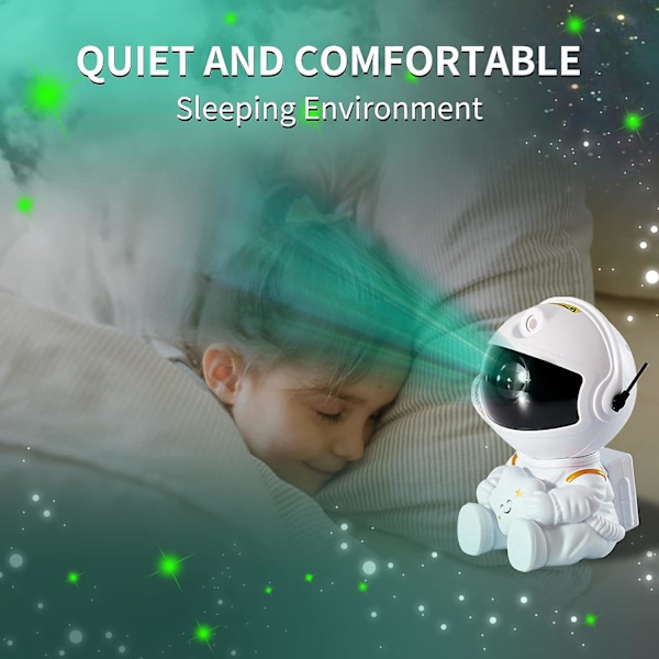 1 stk. Hvid Astronaut Galaxy Projektor, Astronaut Stjerne Projektor med