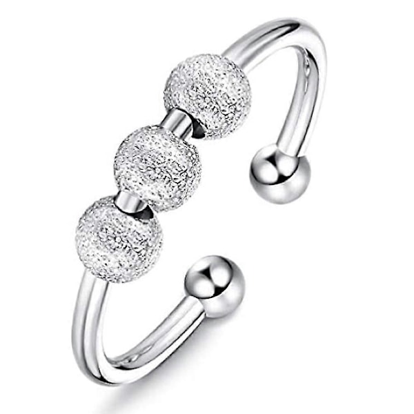 Angstring Lindre Stress Fidget Spinner Bekymringsperler Meditation Justerbare Ringe