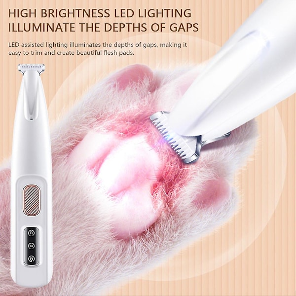 Pet Micro Precision Trimmer, Tyst Sladdlös Hundtass Trimmer, Uppladdningsbar Pet Hårtrimmer