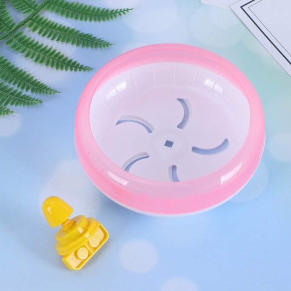 Rosa hamsterhjul löphjul träningshjul lämpligt för chinchillor, möss, igelkottar, sockerglidare, ekorrar, degus smådjur, leksaker för husdjur, plast