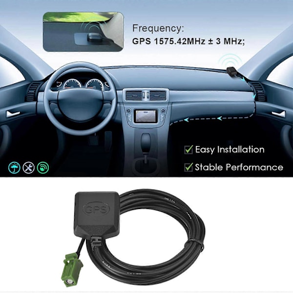 Aktiv GPS-navigationsantenne AVIC-stik til Pioneer AVIC 5100 5200 5201 7200 W4400 W4500 W6400