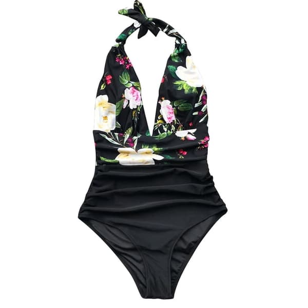 Kvinners Lost Butterfly Shirring One Piece Badedrakt