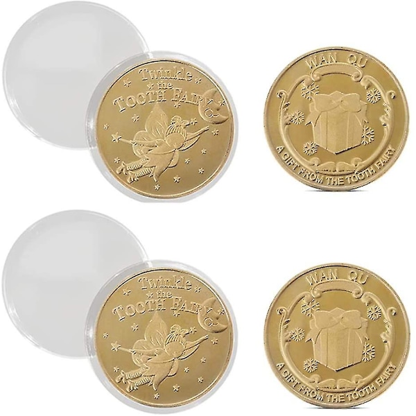 Tandfén Coins Guld Mjölktand Dvärgar Söta Mynt Mynt Minnesmynt