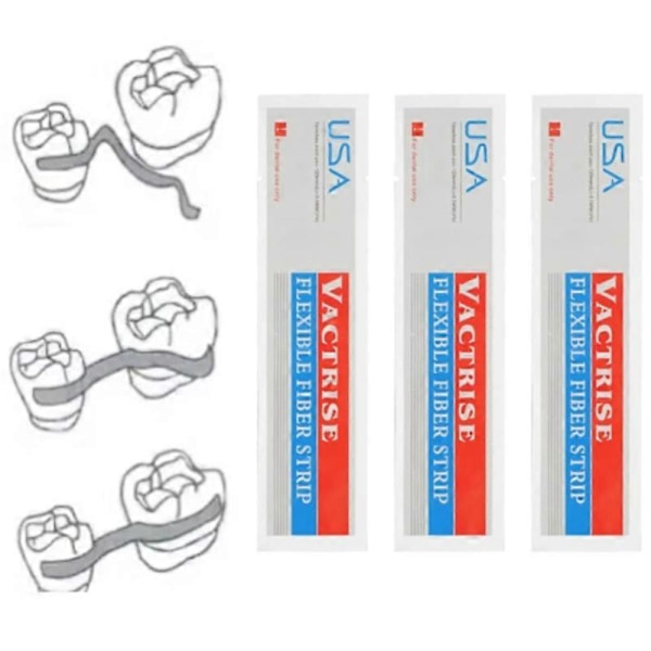 1 st Tandvårdsmaterial Flexibel Fiberremsa Glas Splint Lös Tandfixeringsremsor Ljushärdande Bindande Ortodontiska Retainers 7PCS