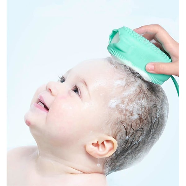 2 st Silikon Bad Kroppsborste Exfolierande Massage Silikon Loofah Kroppsskrubb, Gummi Duschsvamp, Dubbelsidig Skrubb Kroppsborste för Hela Kroppen De