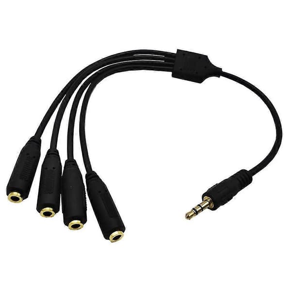 Hodetelefon Splitterkabel, 3.5mm, 3.5mm Trs 1 Til 4 Veis Splitterkabel