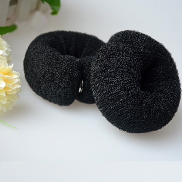 1 st Svart/Brun/Elfenben Elegant Dam Kvinnor Flickor Formare Donut Hårband Knuthår Modeverktyg Hårstyling Tillbehör