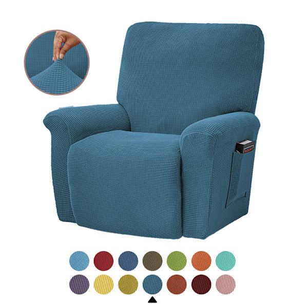 Allsidig elastisk lenestol sofa trekk i ensfarget polarfleece, sofa putetrekk for alle årstider, lenestol trekk