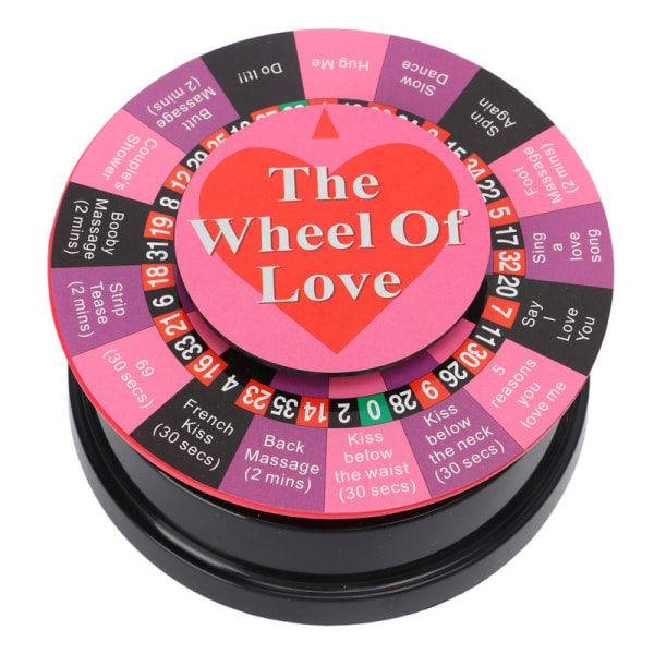 JFJC The Wheel of Love Game Roligt skivspelare Sexspel Portabelt partyspel Presentpaket Vuxenbrädspel