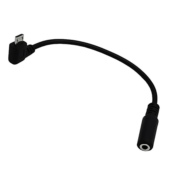 Micro USB til 3.5mm Jack Audio Adapter Kabel Rettvinklet Micro USB Hannkabel