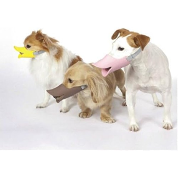 Anti-bid Andenæb Form Hundemundkurve Anti-kaldt Mundkurv Masker Kæledyr Mundsæt Bidesikker (Gul, M)