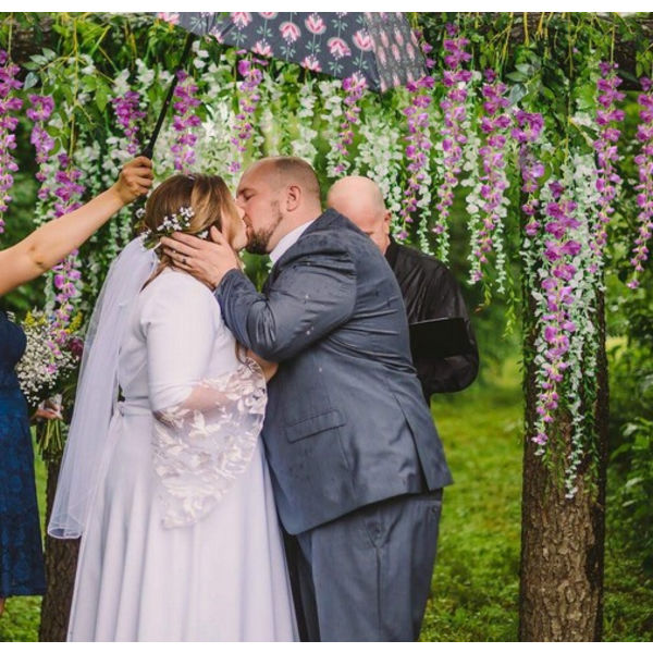 12 stykker 3,6' kunstig silke Wisteria Vine Ratta hængende blomsterguirlande streng Hjemmefest Bryllupsdekoration Pink Pink