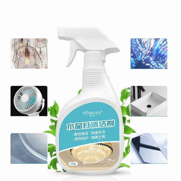 Krystallampe Rengjøring Multirengjøring Lampe Lysekrone Fliser Glass Krystall Hjemmeprodukter Rengjøring 450ml Flye242239