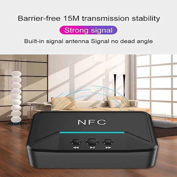 Bil Trådløs Nfc Bluetooth Kompatibel 5.0 Modtager Av Aux Hifi Stereo Lyd Musik Adapter Jikaix
