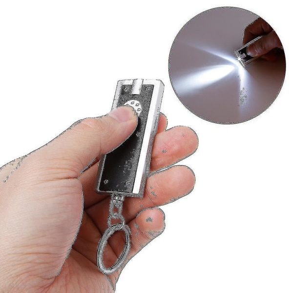 Mini Super Bright Light LED taskulamppu Muoviset yksitiedostoiset taskulamput avaimenperällä