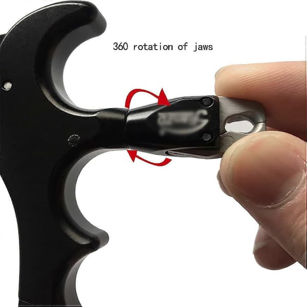 Bågskytte Release Aids 4 Finger Trigger Thumb Bow Release 360° Roterbar Justerbar för Compoundbågar