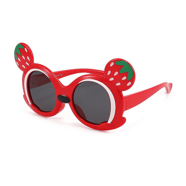 Motetrend Barnesolbriller Gutter og jenter Komfortable briller----rød innfatning