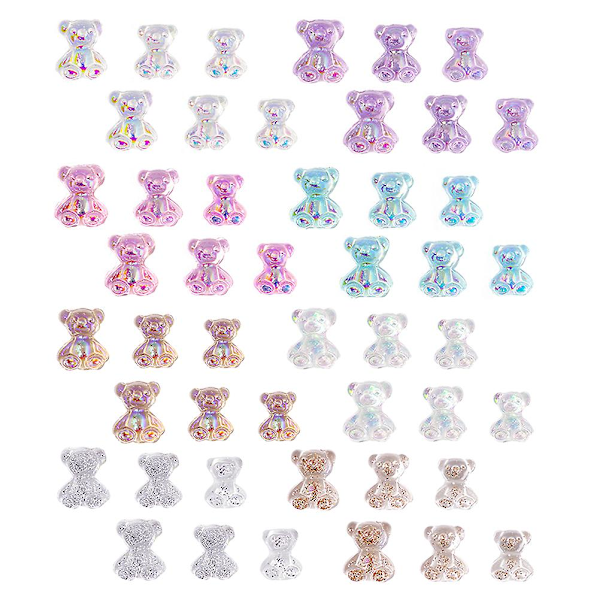 48 Stycken Nagelstrass, Kristall Nagelkonst Tillbehör, Nagelkonst Material, Nagelberlocker, Nagelstrass