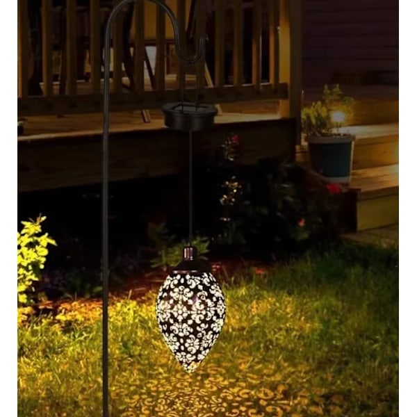 Udendørs hængende solcellelampe - 2 stk. solcellelamper - udendørs