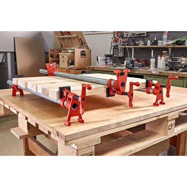 BPC-H34 3/4-tommers H-formet rørklemme, rød