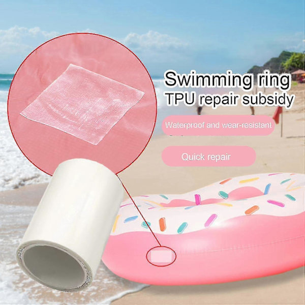 1 rulle reparationslap selvklæbende stærk vedhæftning vandtæt klar oppustelig swimmingpool paraply Red 10cm