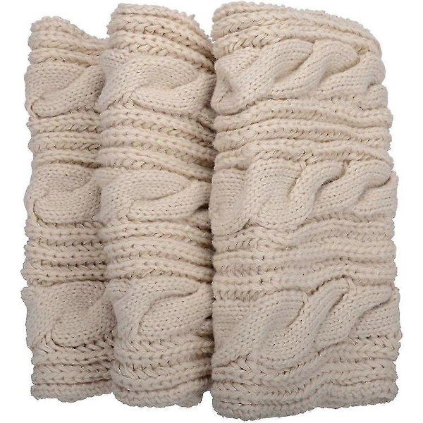 Dam Tjock Ribbstickad Vinter Infinity Cirkel Loop Halsduk Premium Twist Khaki