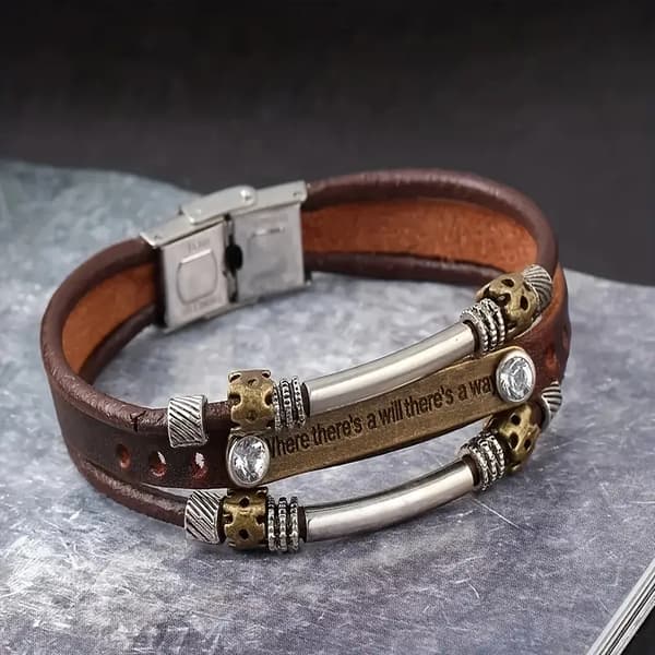 Läderrep Flätade Multilager Armband