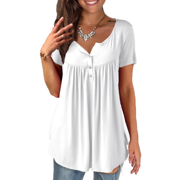 Women's Tunic Top Casual Short Sleeves
