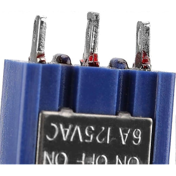 10st Mini Vippströmbrytare På-av-på Spdt Mts-103 3 Lägen 3 Stift 6mm 6a 125vac