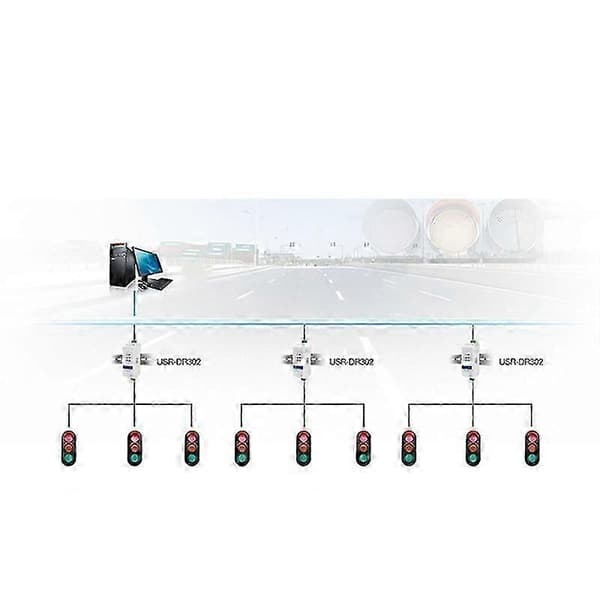 USR-DR302 DIN-skinne Seriell RS485 til Ethernet TCP IP Servermodul