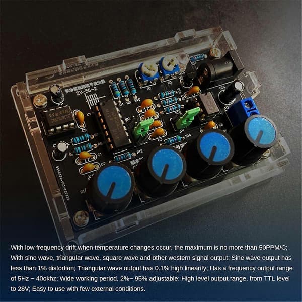 ICL8038 Funksjon Signal Generator Modul Kit med kabinett