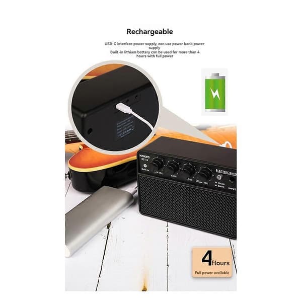 KG-10 Elektrisk Gitarrförstärkare Portabel Gitarrhögtalare