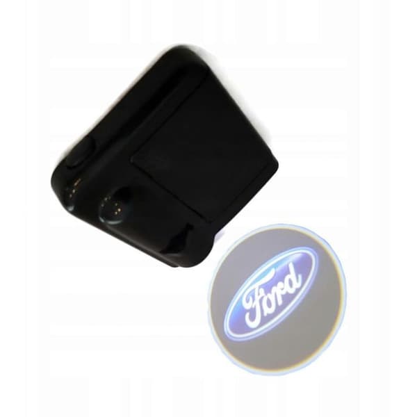 Set med 2 trådlösa LED-välkomstlampor med 3D Ford-logotyp