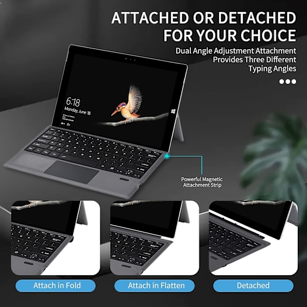 Bluetooth-tastatur for Surface Pro 7 6 5 4 3
