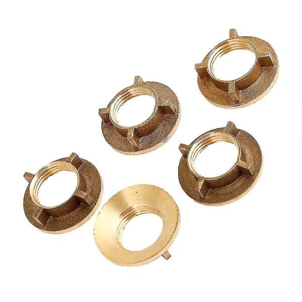 5 stk. Gullfarget Messing 1/2\"pt Gjenget Vannkran Muttere-YUHAO
