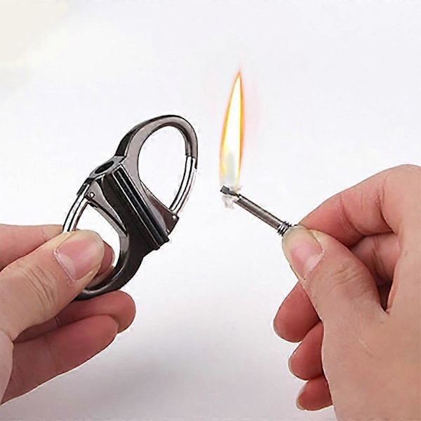 Permanent Match Infinity Lighter med nøglering, Den evige lighter, Nød-ildstarter sæt Black