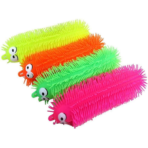4 stk. Caterpillars Formet Squishable Stressbolde