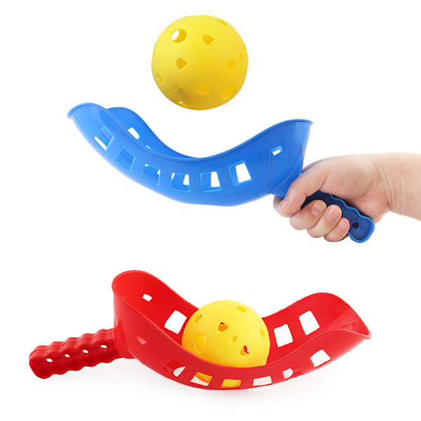 Scoopball-set, 2 racketar, 2 bollar, skicklighetsspel, inkluderar återförslutningsbar nätpåse