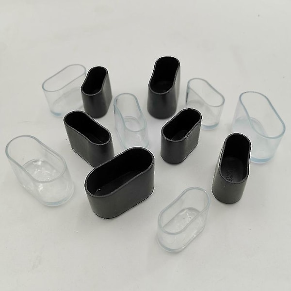 16 stk. Stolputebeskyttere, Stolputebeskyttere, Gulvbeskyttere, 40 x 20 mm, Svart
