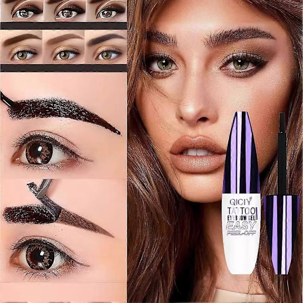 Peel Off Ögonbrynstatuering Gel Lätt Peel off Ögonbrynsfärg Peelable Tearing Ögonbrynsfärgningsgel Makeup Present för Kvinnor Tjej
