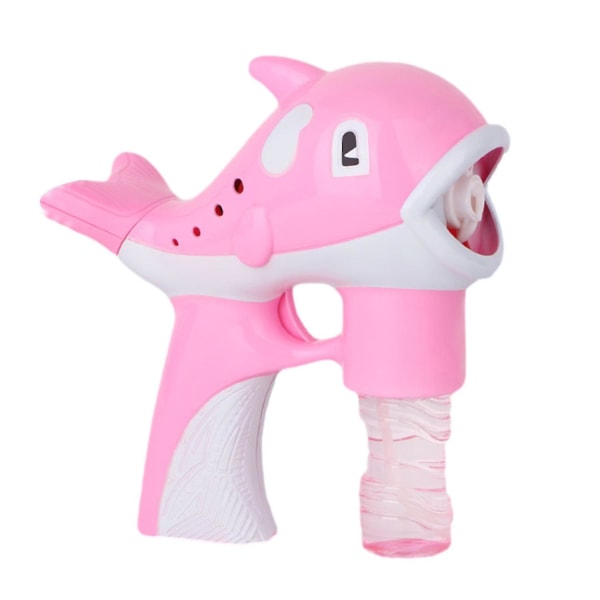Sommar Dolphin Bubble Machine Automatisk bubbelblåsare Leksaker För Barn Vuxna Utomhusstrand (rosa)