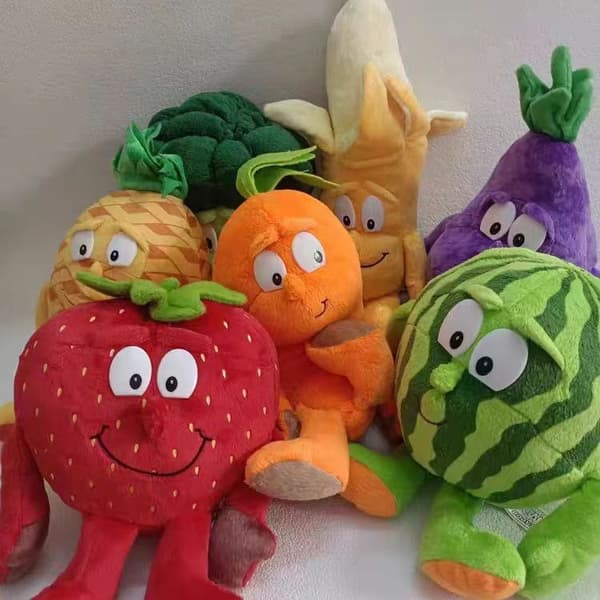 Luovat hedelmäpehmolelut, mini vihannes- ja hedelmäpehmonuket watermelon
