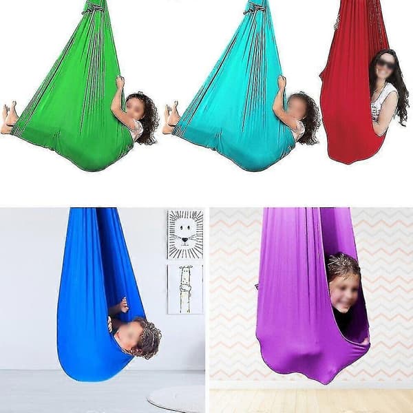 Sensorisk Gunga för Barnterapi - Yoga Gungstol Barn Krama Autism Aspergers Red