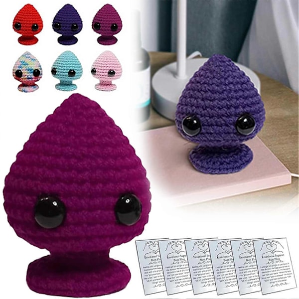 Spookys Heklet Butt Plug Innovative Morsomme Skrivebordsornamenter for Menn Kvinner