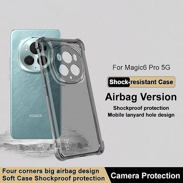 IMAK TPU-skal för Honor Magic6 Pro 5G Skal Slim-Fit Airbag Skydd Mobilskal
