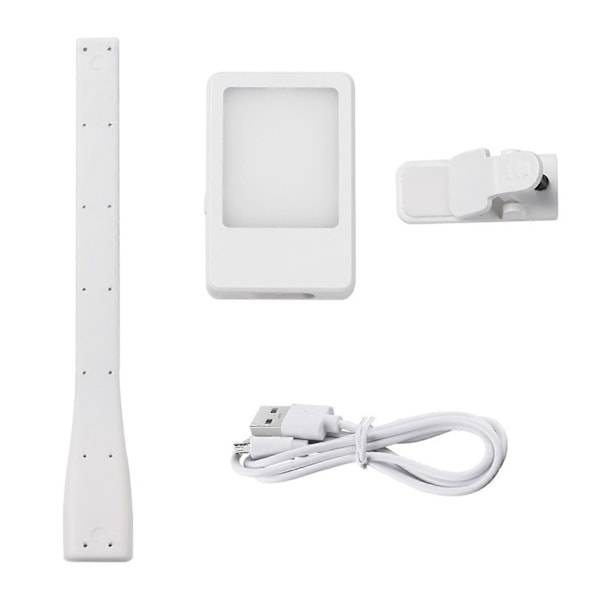 Oppladbar Mini Boklampe med Klemme, Øyepleie Varme Leselys for Nattbordstudier