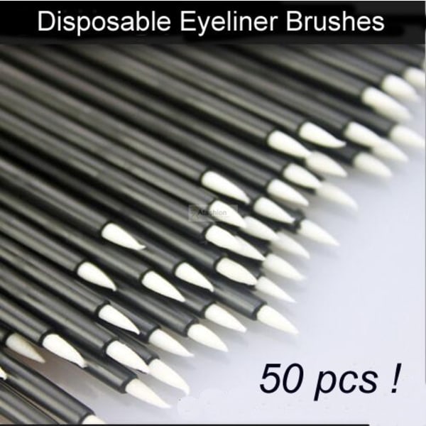 50 Pack Kertakäyttöinen Eyeliner Brush Meikkityökalut