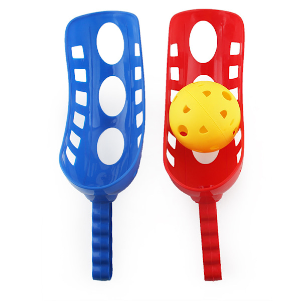 Scoopball-set, 2 racketar, 2 bollar, skicklighetsspel, inkluderar återförslutningsbar nätpåse