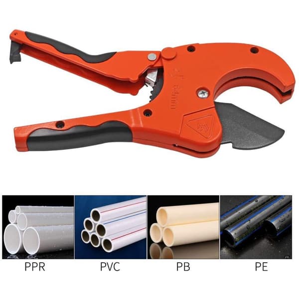 63 mm PVC-rørkutter – SK5 rustfritt stålblad – Ergonomisk sklisikkert håndtak – For PVC-, PPR- og PE-rør