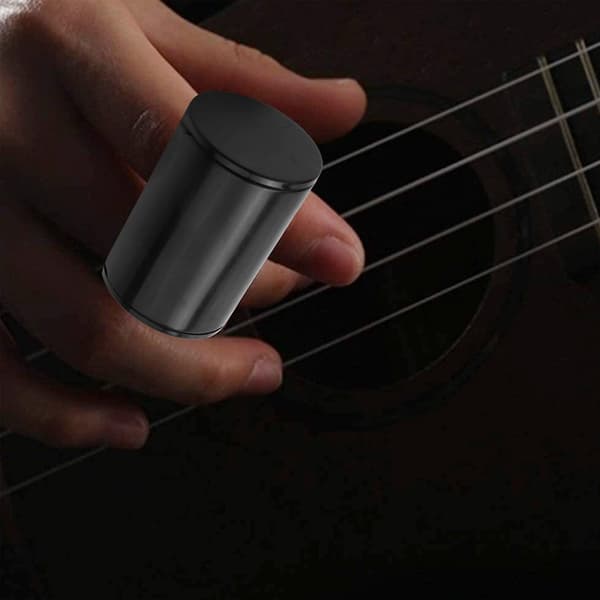 Guitar Ukulele Shake Rytme Loop Maraca Cabasa Finger Wear Ukulele Tilbehør Sort